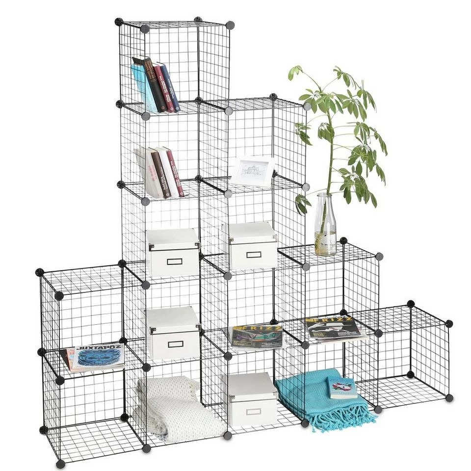 relaxdays Steckregal »Steckregal Drahtgitter 16 Fächer«, 30 x 30 cm 3 relaxdays Steckregal »Steckregal Drahtgitter 16 Fächer«, 30 x 30 cm – Bild 3