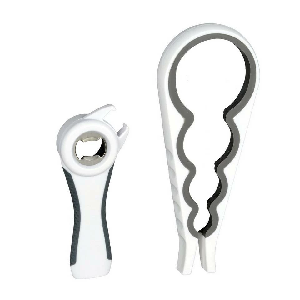 relaxdays Flaschenöffner »Deckelöffner Hilfe 2er Set«, Weiß-Grau Weiß Grau, Weiß Grün 1 relaxdays Flaschenöffner »Deckelöffner Hilfe 2er Set«, Weiß-Grau Weiß Grau, Weiß Grün