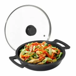 relaxdays Servierpfanne »Servierpfanne mit Deckel«