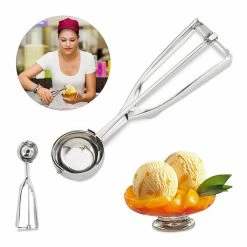 relaxdays Eisportionierer »2 x Eisportionierer Edelstahl 53 mm«