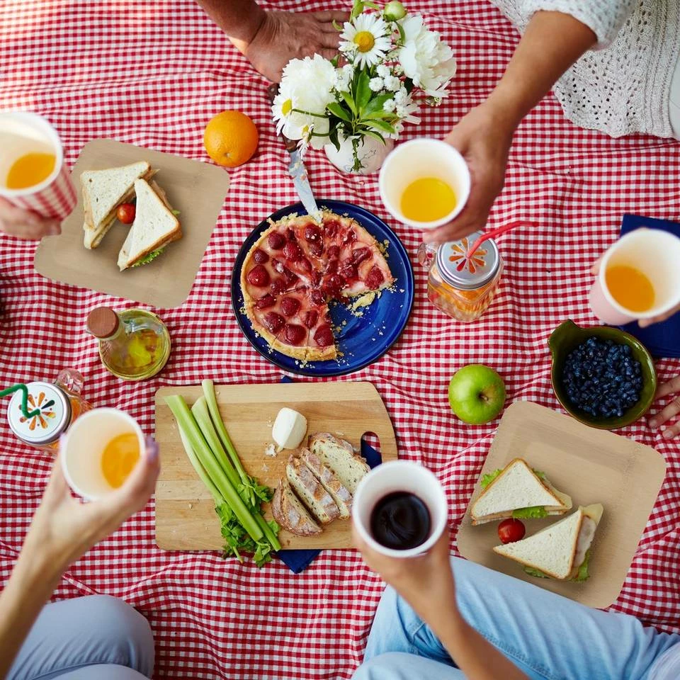 relaxdays Einwegteller »50 x Bambus Teller eckig 25,5 cm« 5 relaxdays Einwegteller »50 x Bambus Teller eckig 25,5 cm« – Bild 5