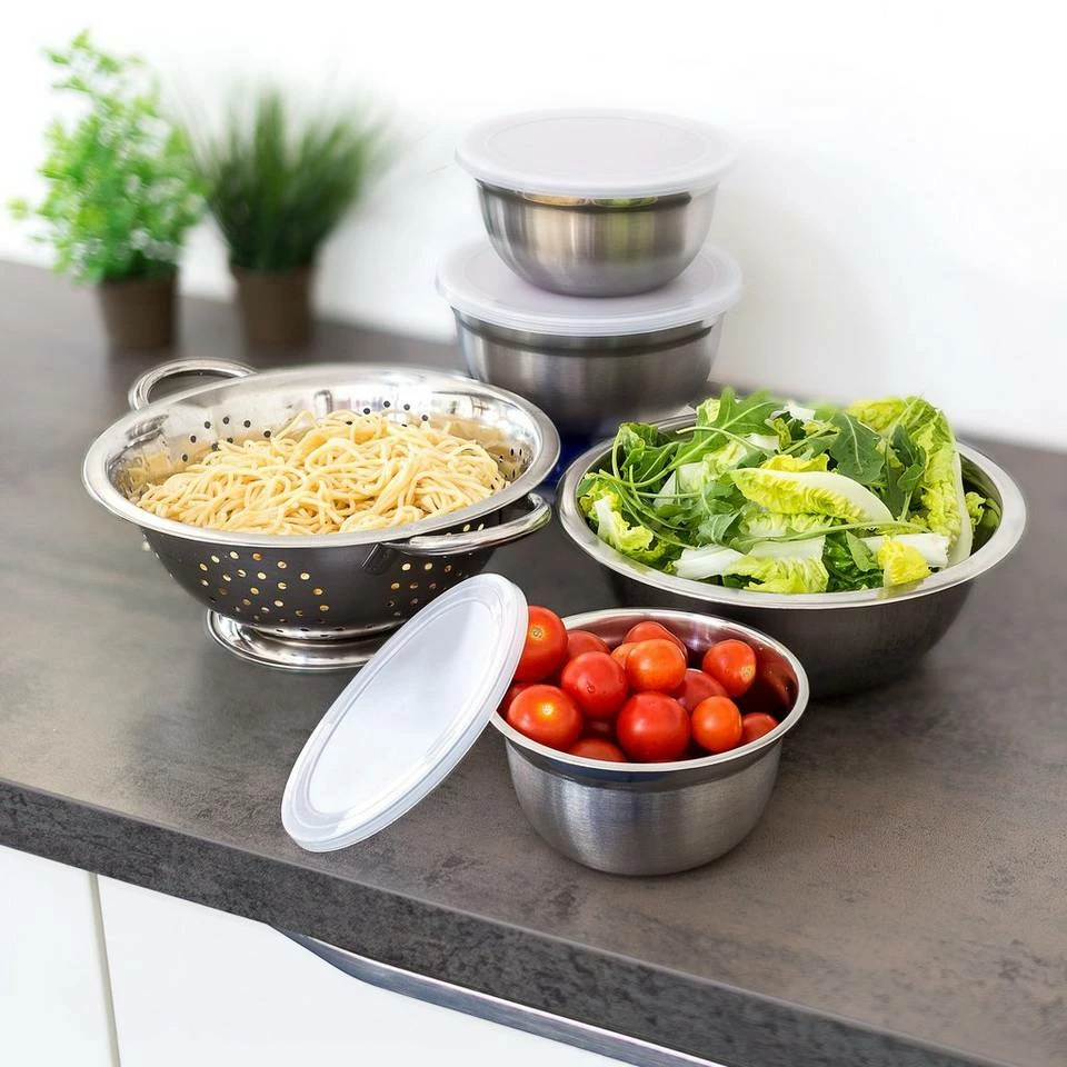 relaxdays Schüssel »Schüssel Set Edelstahl«, Edelstahl 2 relaxdays Schüssel »Schüssel Set Edelstahl«, Edelstahl – Bild 2