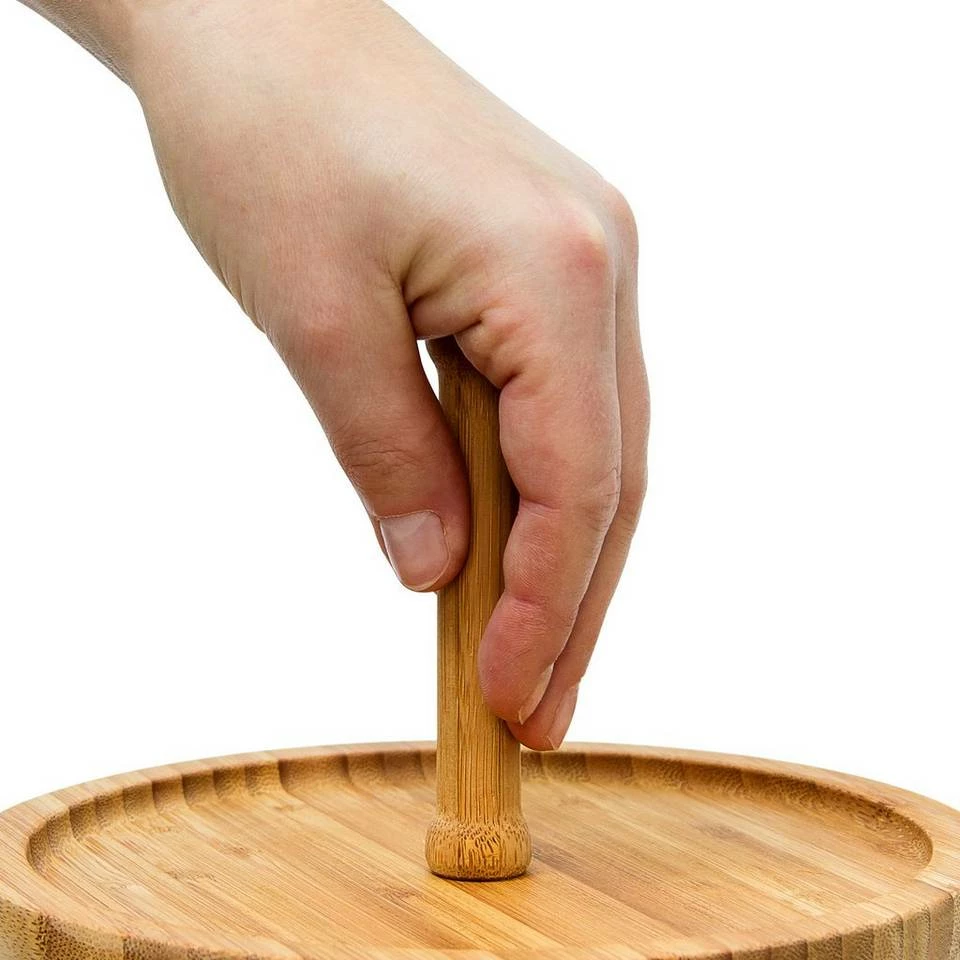 relaxdays Etagere »Etagere Bambus mit 2 Schalen«, Bambus 3 relaxdays Etagere »Etagere Bambus mit 2 Schalen«, Bambus – Bild 3