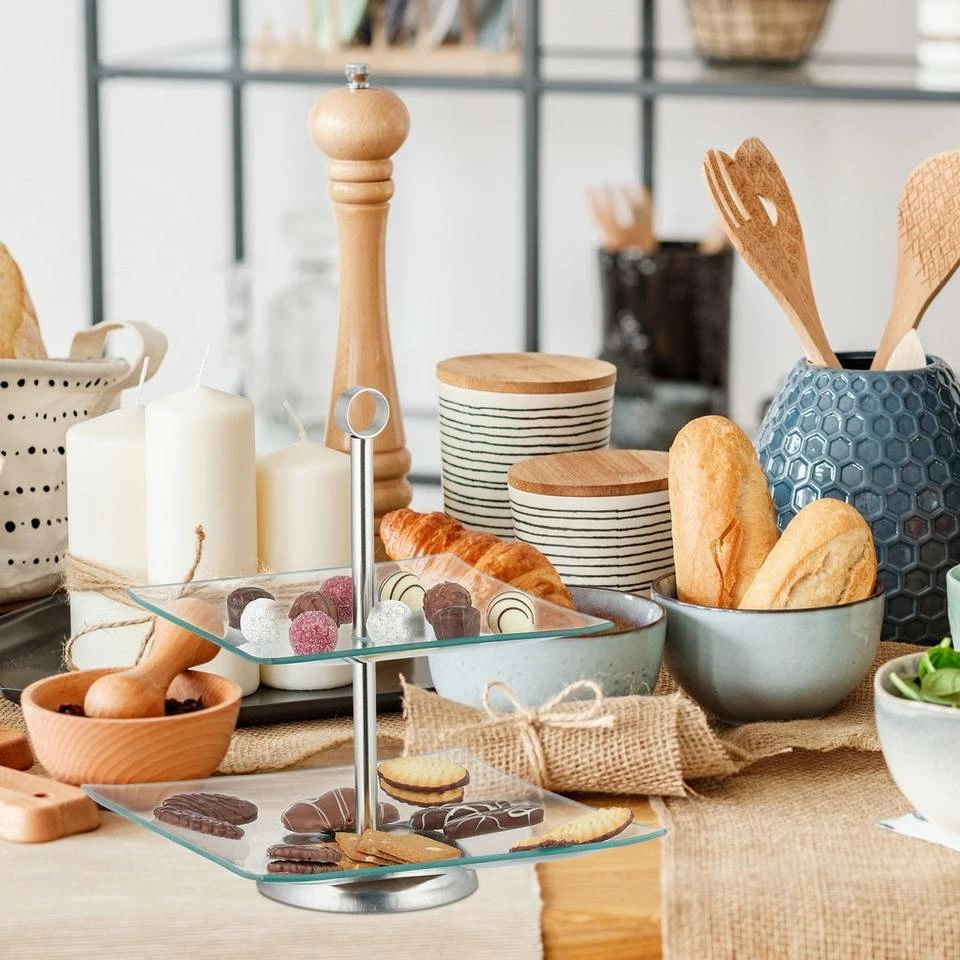 relaxdays Etagere »10 x Etagere 2-stufig«, Glas 5 relaxdays Etagere »10 x Etagere 2-stufig«, Glas – Bild 5