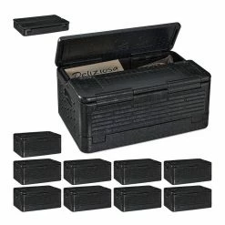 relaxdays Thermobehälter »10 x Thermobox für Essen 37 L«, Schaumstoff
