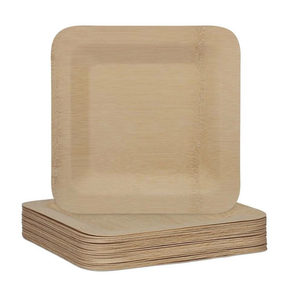 relaxdays Einwegteller »Bambus Teller eckig 25er Set«, S 12 relaxdays Einwegteller »Bambus Teller eckig 25er Set«, S – Bild 12