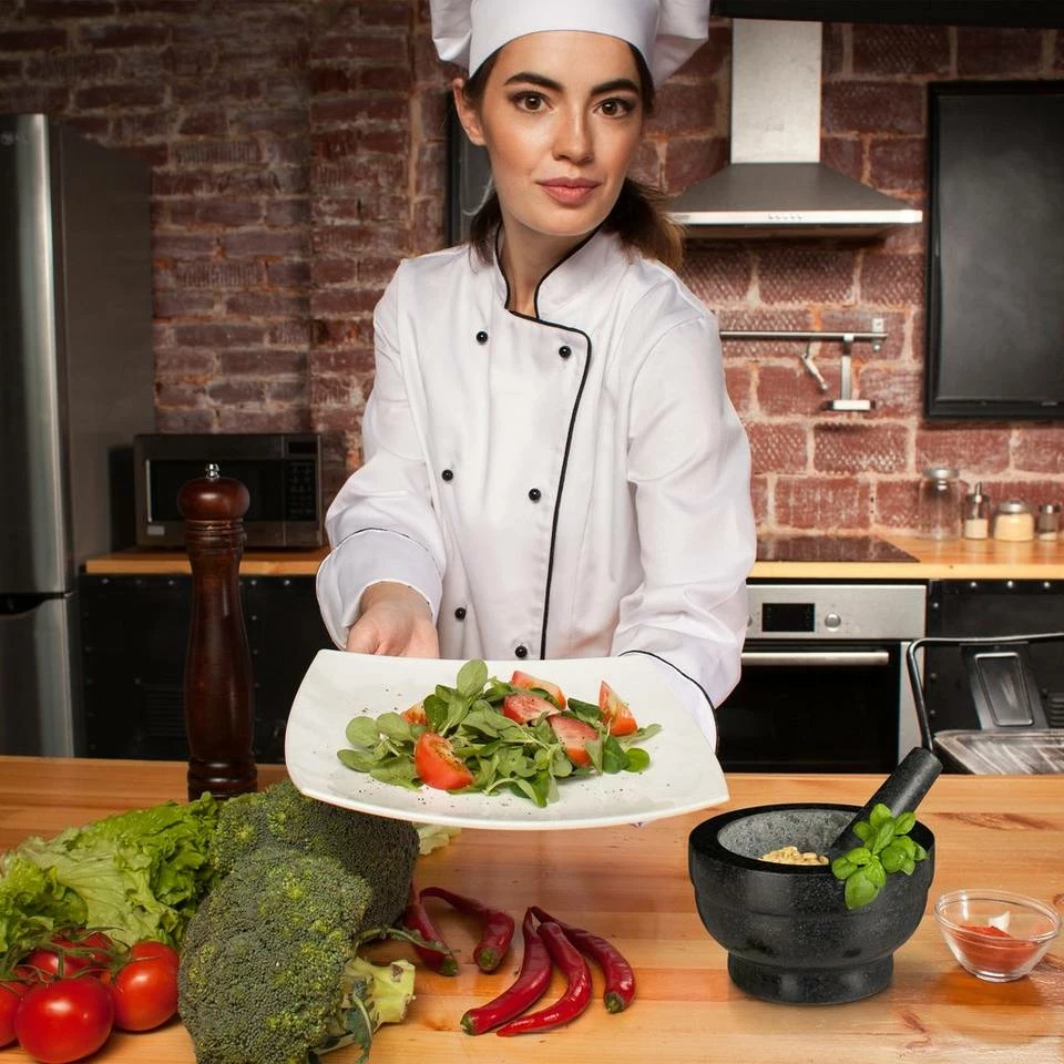 relaxdays Mörser »Granit Mörser mit Stößel 20 cm« 2 relaxdays Mörser »Granit Mörser mit Stößel 20 cm« – Bild 2