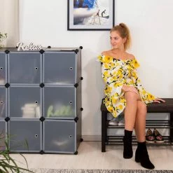 relaxdays Steckregal »Steckregal Kunststoff 9 Fächer«, Schwarz Transparent Schwarz Silber, Schwarz Transparent Silber, Weiß Transparent Silber 17 relaxdays Steckregal »Steckregal Kunststoff 9 Fächer«, Schwarz Transparent Schwarz Silber, Schwarz Transparent Silber, Weiß Transparent Silber -Neuetischkultur Verkäufe 2022 97170f6a 79fc 572a 9536 a7376d410269