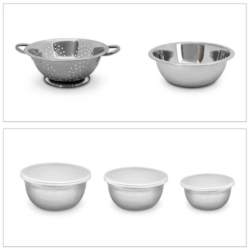 relaxdays Schüssel »Schüssel Set Edelstahl«, Edelstahl 6 relaxdays Schüssel »Schüssel Set Edelstahl«, Edelstahl – Bild 6