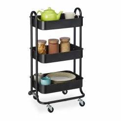 relaxdays Rollwagen »Rollwagen mit 3 Etagen«, Weiß Wei&szlig;, Schwarz -Neuetischkultur Verkäufe 2022 98b0c322 c797 5668 ab87 bbff30dc2f32