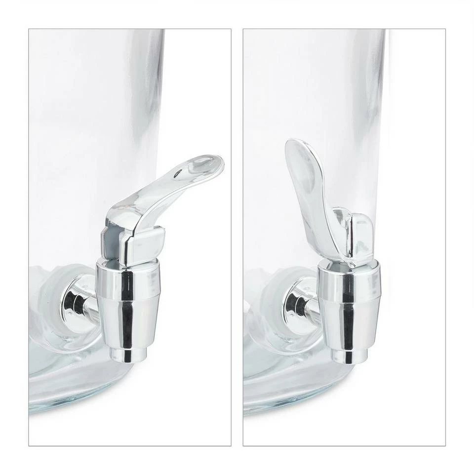 relaxdays Getränkespender Getränkespender Set mit Gläsern 7 relaxdays Getränkespender Getränkespender Set mit Gläsern – Bild 7