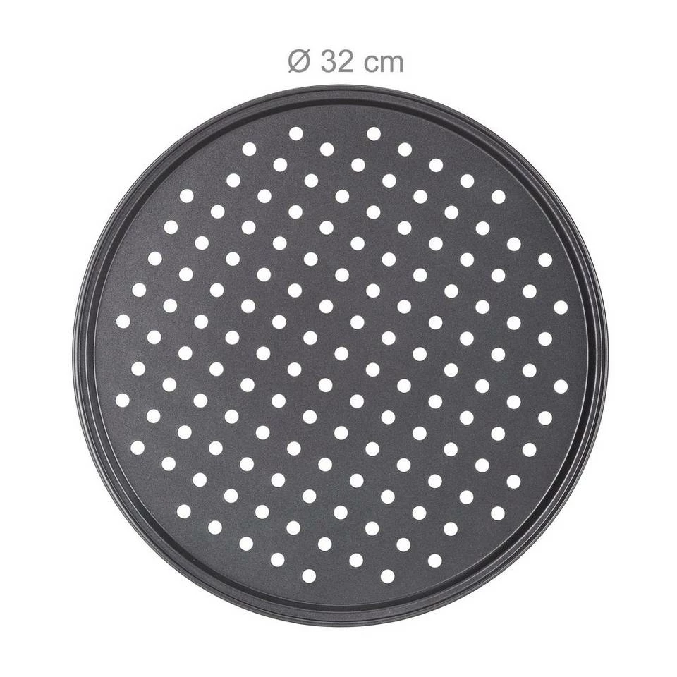 relaxdays Pizzablech »Knusper Pizzablech 4er Set«, Stahl 4 relaxdays Pizzablech »Knusper Pizzablech 4er Set«, Stahl – Bild 4