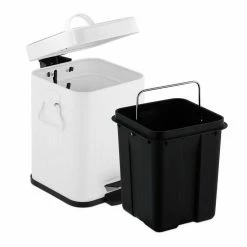 relaxdays Kosmetikeimer »Eckiger Kosmetikeimer 5 Liter«, Weiß Wei&szlig; Schwarz, Schwarz, Grau Schwarz -Neuetischkultur Verkäufe 2022 9bbd9011 b05d 54ae 9749 510878ced095