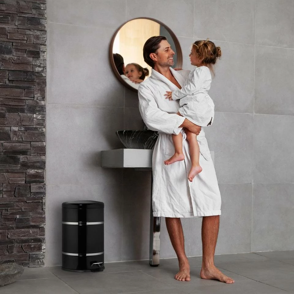 relaxdays Mülleimer »Mülleimer 20 l«, hellgrau Weiß Schwarz Silber, Schwarz Silber, Grau Schwarz Silber 5 relaxdays Mülleimer »Mülleimer 20 l«, hellgrau Weiß Schwarz Silber, Schwarz Silber, Grau Schwarz Silber – Bild 5