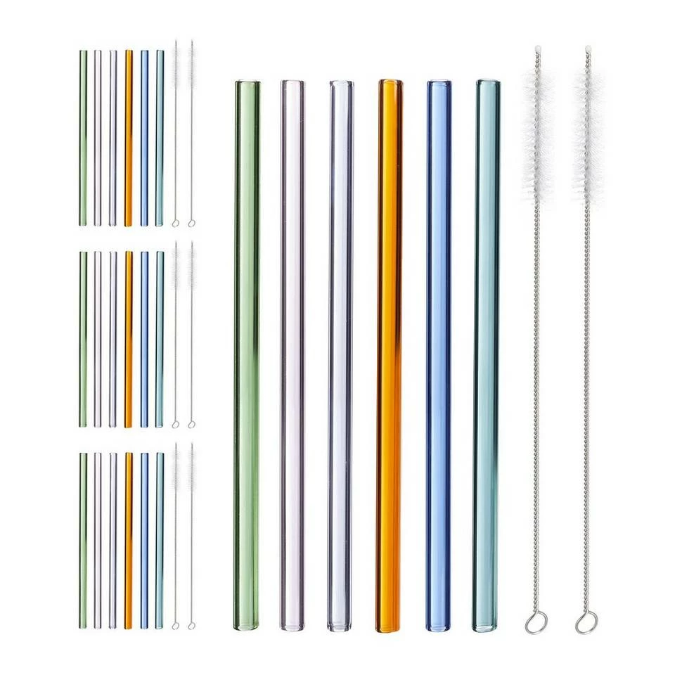 relaxdays Trinkhalme »24 x Strohhalme Glas bunt 23 cm« 1 relaxdays Trinkhalme »24 x Strohhalme Glas bunt 23 cm«