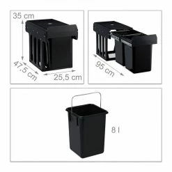 relaxdays Einbaumülleimer »Einbaumülleimer 2-fach schwarz« -Neuetischkultur Verkäufe 2022 9e6b34ec 3d79 5b3b b925 28145dccd00e