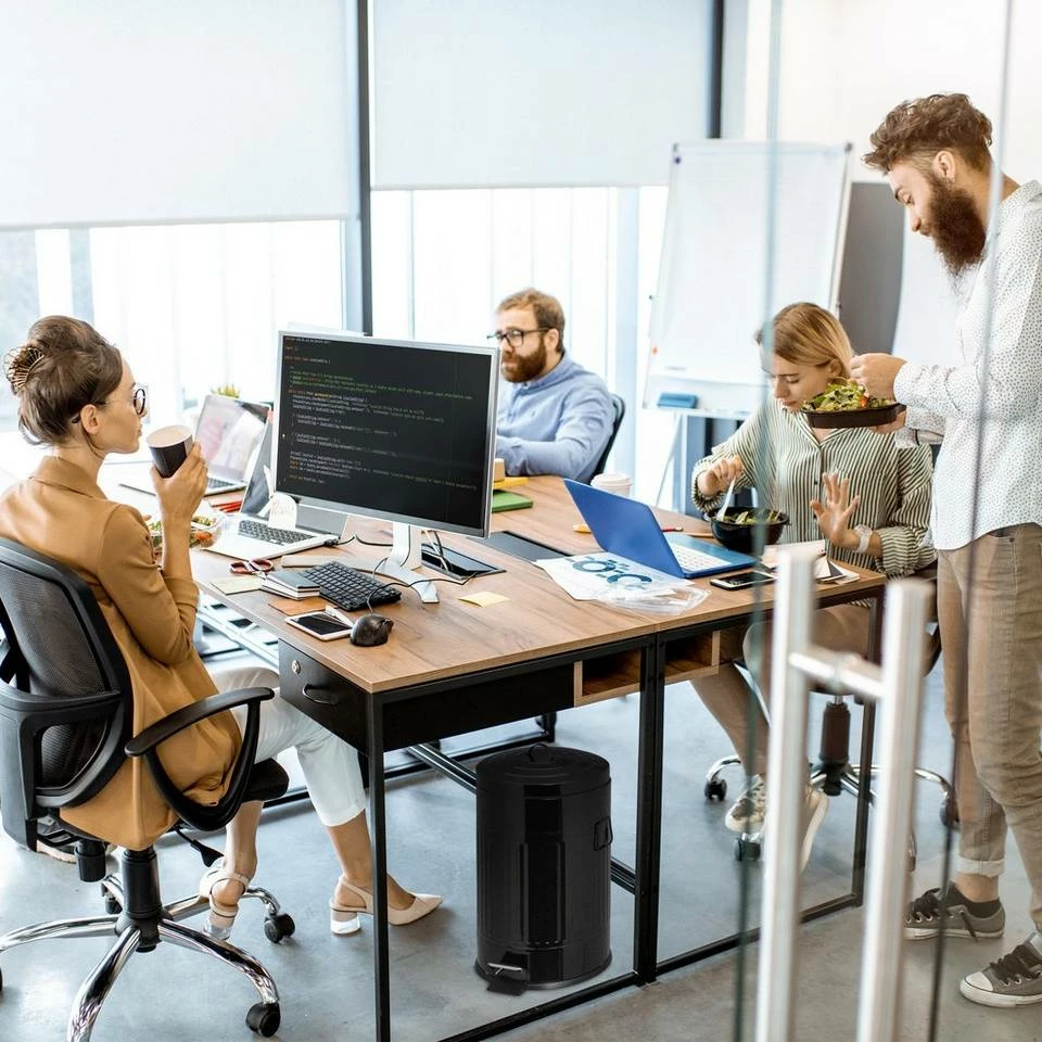 relaxdays Mülleimer »Treteimer Metall 20 Liter«, hellgrau Grau Schwarz, Schwarz, Weiß Schwarz 3 relaxdays Mülleimer »Treteimer Metall 20 Liter«, hellgrau Grau Schwarz, Schwarz, Weiß Schwarz – Bild 3