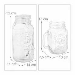 relaxdays Getränkespender Getränkespender Set mit 4 Gläsern -Neuetischkultur Verkäufe 2022 9ed7c8b0 cc26 5f7c bc84 3aa21192507d