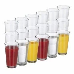 relaxdays Glas »Trinkgläser im 18er Set«, Glas
