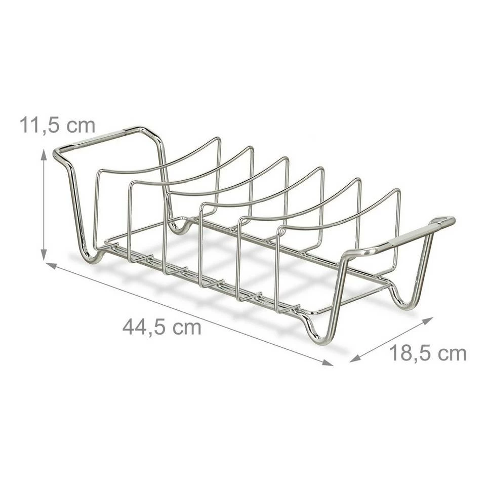 relaxdays Grillrost »Rippchenhalter 2in1« 4 relaxdays Grillrost »Rippchenhalter 2in1« – Bild 4