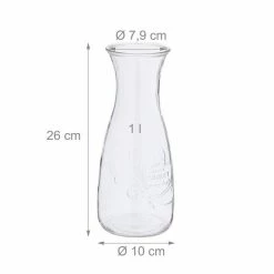 relaxdays Karaffe »Glaskaraffe 1 Liter« -Neuetischkultur Verkäufe 2022 a2d4fe6e 920e 5c69 b5f5 961b743621fa
