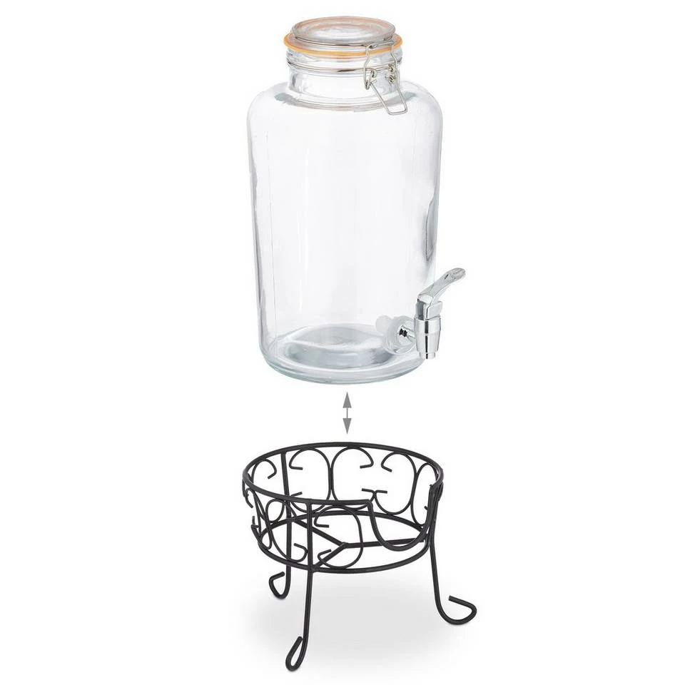 relaxdays Getränkespender Getränkespender Set mit Gläsern 6 relaxdays Getränkespender Getränkespender Set mit Gläsern – Bild 6