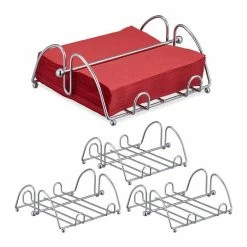 relaxdays Serviettenhalter »4 x Metall Serviettenhalter«, Eisen