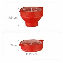 relaxdays Popcorn-Pfanne »1 x Popcorn Maker Silikon Mikrowelle rot« -Neuetischkultur Verkäufe 2022 a445f35c 4f57 549e 888a 57f898e41e45