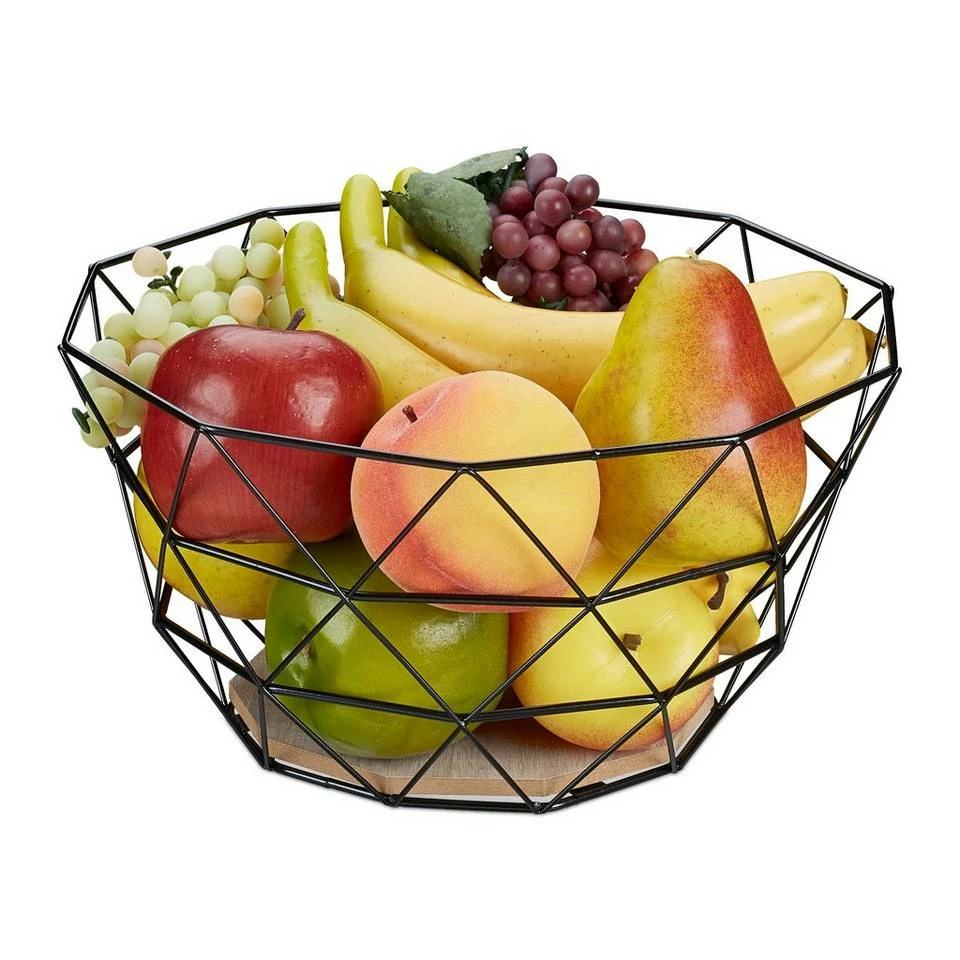 relaxdays Obstschale »Obstkorb Gitter Design«, Eisen, Weiß Schwarz Hellbraun, Weiß Hellbraun 9 relaxdays Obstschale »Obstkorb Gitter Design«, Eisen, Weiß Schwarz Hellbraun, Weiß Hellbraun – Bild 9