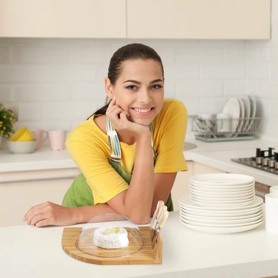 relaxdays Käseglocke »Käseglocke mit Brett & Besteck« 5 relaxdays Käseglocke »Käseglocke mit Brett & Besteck« – Bild 5