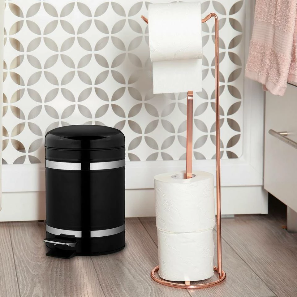 relaxdays Kosmetikeimer »Kosmetikeimer 3l mit Absenkautomatik«, Schwarz Weiß Silber Schwarz, Grau Silber Schwarz, Schwarz Silber 2 relaxdays Kosmetikeimer »Kosmetikeimer 3l mit Absenkautomatik«, Schwarz Weiß Silber Schwarz, Grau Silber Schwarz, Schwarz Silber – Bild 2