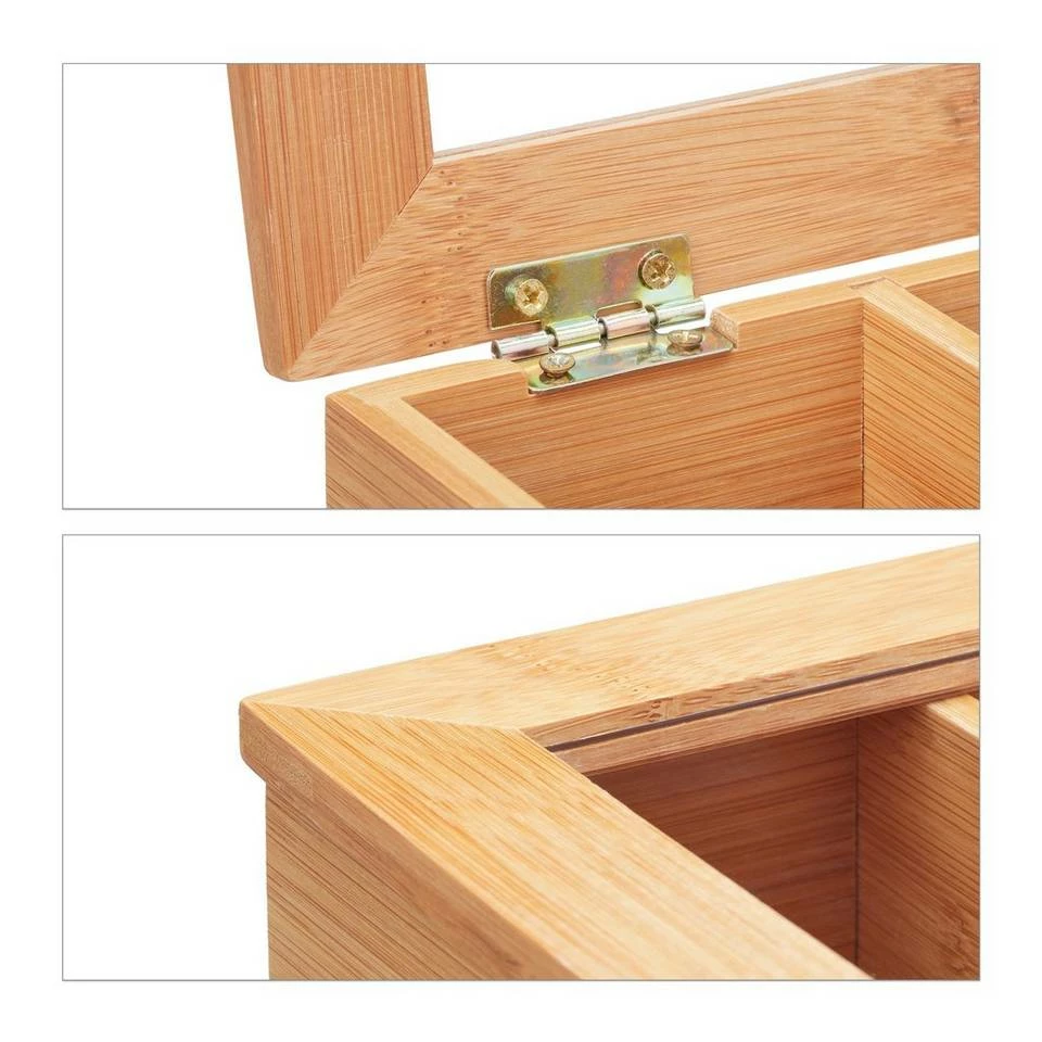 relaxdays Teebox »Teebox Bambus mit verstellbaren Fächern«, Bambus 7 relaxdays Teebox »Teebox Bambus mit verstellbaren Fächern«, Bambus – Bild 7