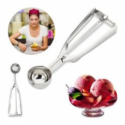 relaxdays Eisportionierer »2 x Eisportionierer Edelstahl 39 mm«