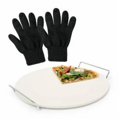 relaxdays Pizzastein »3 teiliges Pizza-Set«, Cordierit