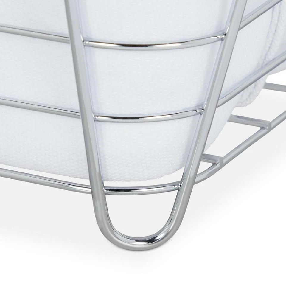 relaxdays Brotkorb »Brotkorb Metall mit Stoffeinsatz«, Eisen, Weiß Grau Weiß, Weiß Weiß, Schwarz Weiß 7 relaxdays Brotkorb »Brotkorb Metall mit Stoffeinsatz«, Eisen, Weiß Grau Weiß, Weiß Weiß, Schwarz Weiß – Bild 7