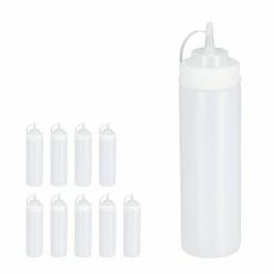 relaxdays Trinkflasche »10 x Quetschflasche 750 ml«