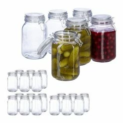 relaxdays Einmachglas »24 x Einmachglas 1,5 L«, Glas