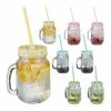 relaxdays Glas »Trinkgläser mit Strohhalm 8er Set«, Glas