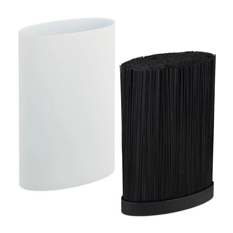 relaxdays Messerblock »Messerblock oval«, Weiß Schwarz, Weiß Schwarz, Silber Schwarz 6 relaxdays Messerblock »Messerblock oval«, Weiß Schwarz, Weiß Schwarz, Silber Schwarz – Bild 6