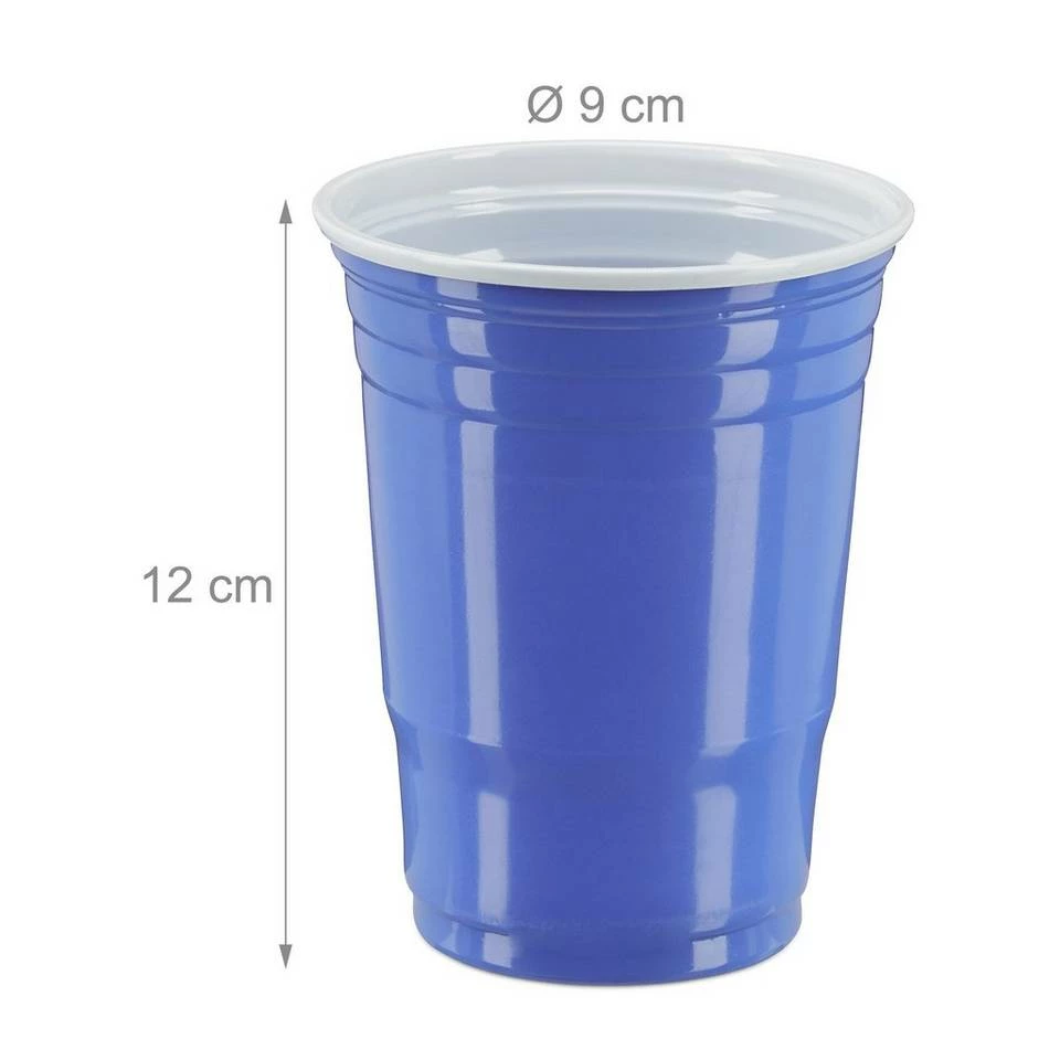 relaxdays Becher »50 x Beer Pong Becher blau«, Kunststoff 4 relaxdays Becher »50 x Beer Pong Becher blau«, Kunststoff – Bild 4