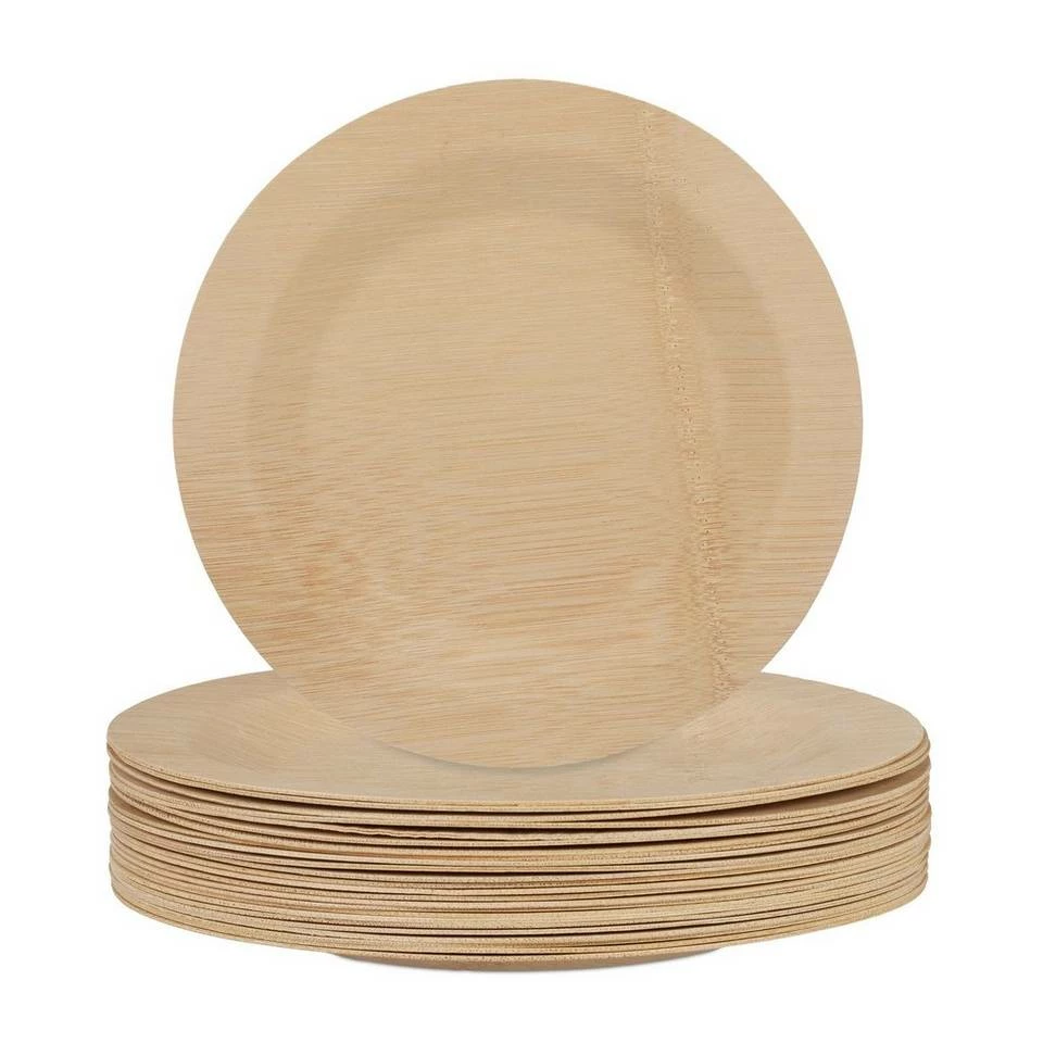relaxdays Einwegteller »25 x Bambus Teller rund« 1 relaxdays Einwegteller »25 x Bambus Teller rund«