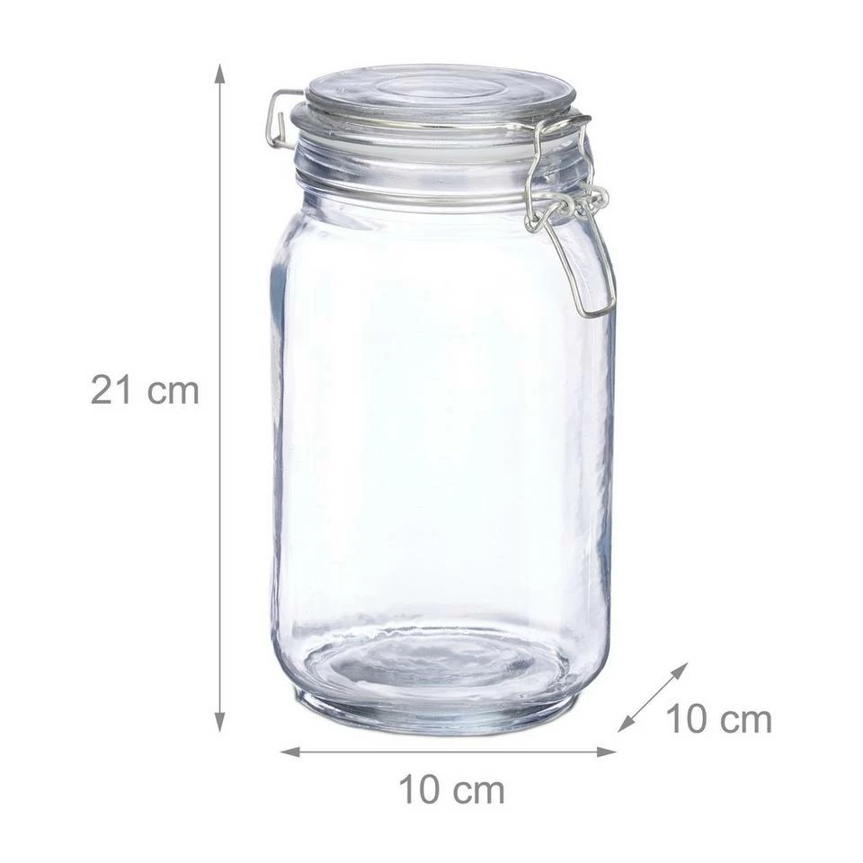 relaxdays Einmachglas »24 x Einmachglas 1,5 L«, Glas 4 relaxdays Einmachglas »24 x Einmachglas 1,5 L«, Glas – Bild 4