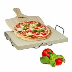 relaxdays Pizzastein »Pizzastein Set 3 cm«, Cordierit