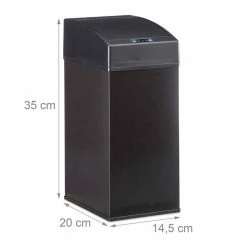 relaxdays Mülleimer »Sensor Mülleimer mit Inneneimer«, Schwarz Wei&szlig; Schwarz -Neuetischkultur Verkäufe 2022 b9394eb8 c625 553e 9877 b3f8316040c2