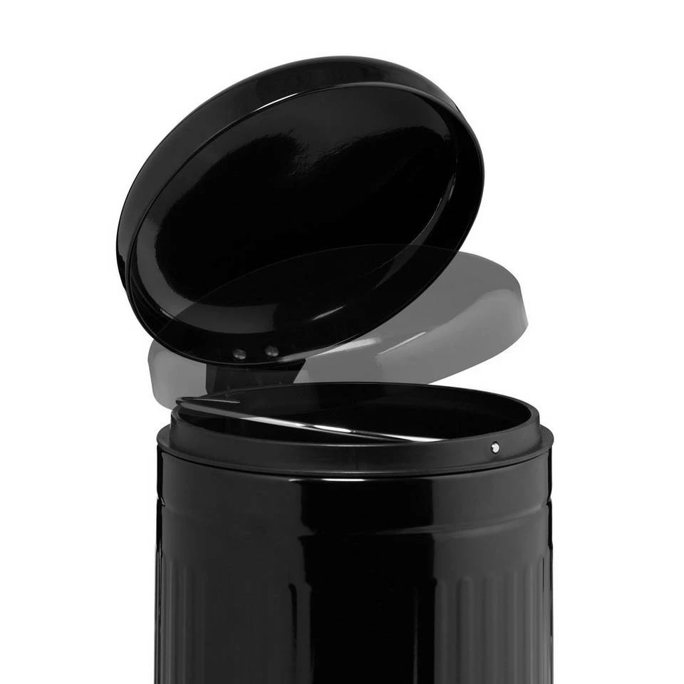 relaxdays Mülleimer »Mülleimer 12 l«, Schwarz Weiß Schwarz Silber, Schwarz Silber Silber, Grau Schwarz Silber 7 relaxdays Mülleimer »Mülleimer 12 l«, Schwarz Weiß Schwarz Silber, Schwarz Silber Silber, Grau Schwarz Silber – Bild 7