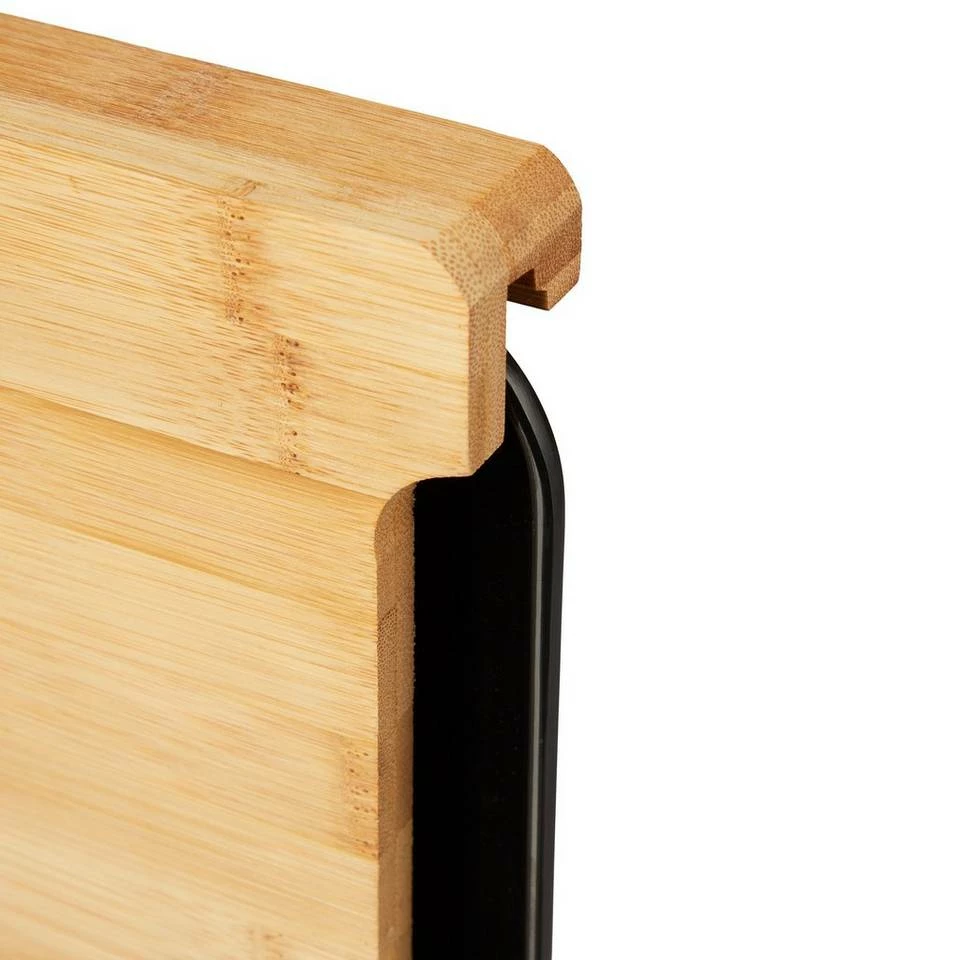 relaxdays Schneidebrett »Schneidebrett mit Auffangschale«, Bambus 8 relaxdays Schneidebrett »Schneidebrett mit Auffangschale«, Bambus – Bild 8