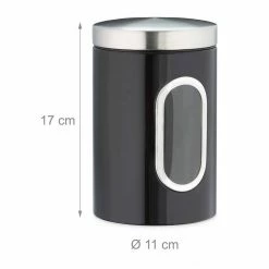 relaxdays Vorratsdose »1 x schwarze Vorratsdose m. Sichtfenster«, Eisen 11 relaxdays Vorratsdose »1 x schwarze Vorratsdose m. Sichtfenster«, Eisen -Neuetischkultur Verkäufe 2022 bc732dbc 9438 5bf4 b101 08fbd8d4da53