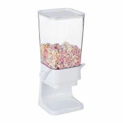 relaxdays Müslispender »Müslispender 6 Liter«, Kunststoff, Weiß Schwarz Transparent, Wei&szlig; Transparent