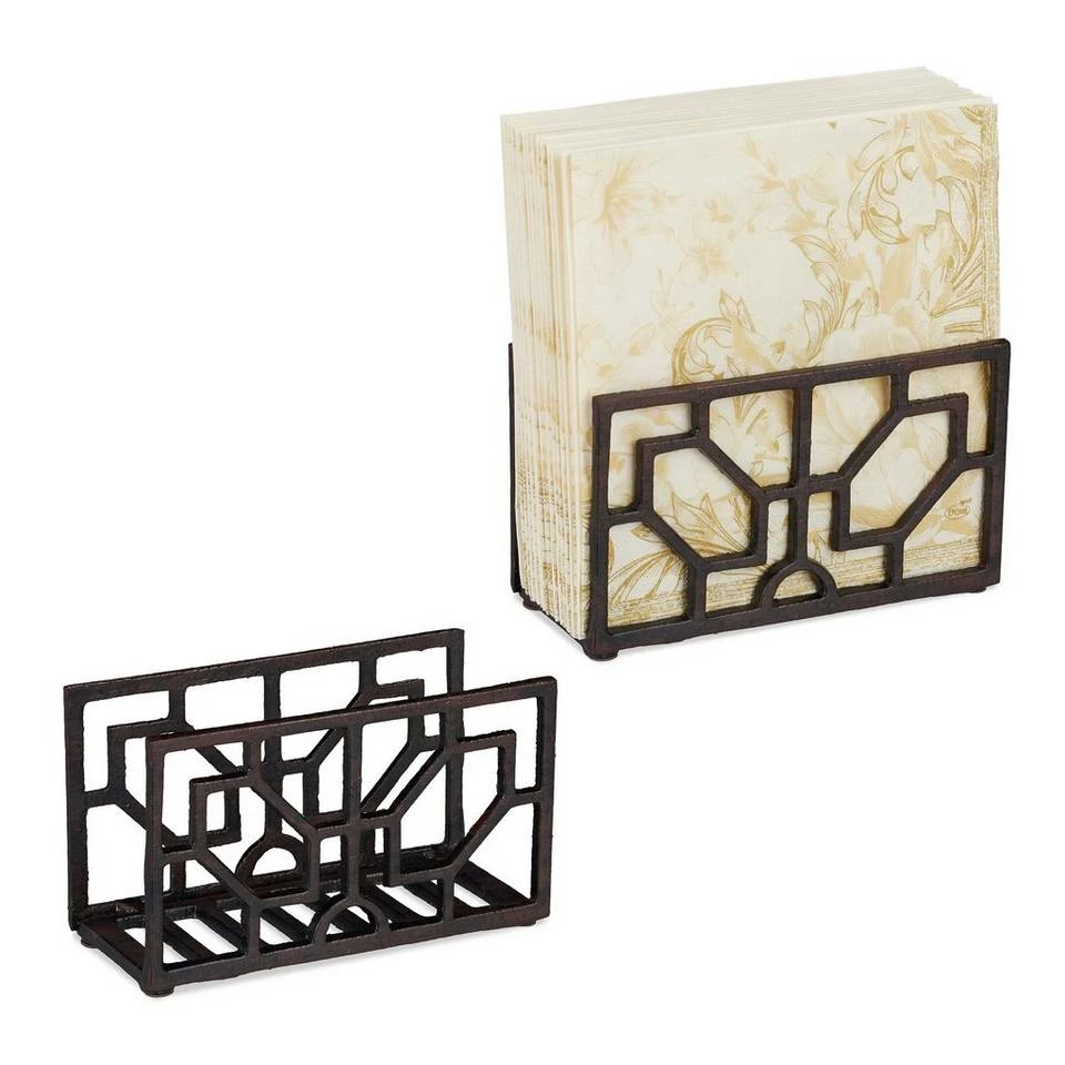 relaxdays Serviettenhalter »2 x Serviettenhalter Gusseisen«, Gusseisen 1 relaxdays Serviettenhalter »2 x Serviettenhalter Gusseisen«, Gusseisen