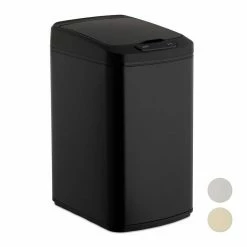 relaxdays Mülleimer »Sensor Mülleimer 12 l«, Rosegold Silber Schwarz, Gold Schwarz, Schwarz -Neuetischkultur Verkäufe 2022 c2db83bd ff1c 5322 a196 299c048f0fc7